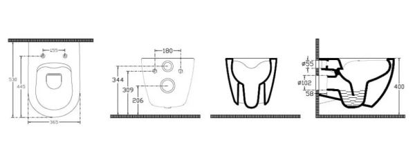 Сиденье для унитаза ISVEA Infinity F50 ШГ 365*445 бордовый матовый 40KF0543I-S