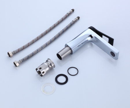 Смеситель для раковины Bronze de Luxe Element EL02CB, хром/черный