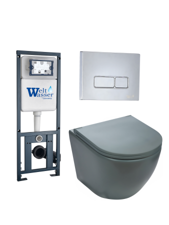 Комплект инсталляции с унитазом Weltwasser MARBERG 410 + MERZBACH 041 MT-GR + MAR 410 SE-CR