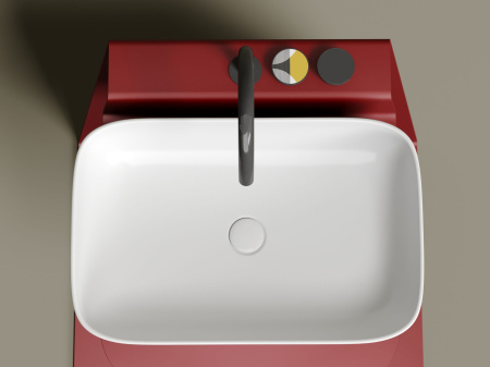 Умывальник чаша накладная прямоугольная Ceramicanova Element 605*380*150мм, белый матовый, CN6053MW