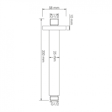 Потолочный излив для душа Wasserkraft A152