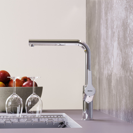 710771000 Merkur, Смеситель для кухни Damixa L-излив, с каналом для фильтрованной воды, хром