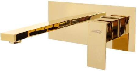 Смеситель встраиваемый для раковины Hansberge H688 Золото Глянец