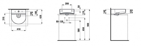 Умывальник Laufen Sonar 8163410001041 41x42x14