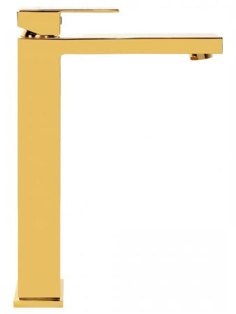 Cмеситель для раковины Высокий Hansberge H2070 Золото Глянец