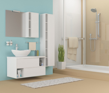 Тумба под раковину Classic-70 MIXLINE Аврора-70 белый (544265)