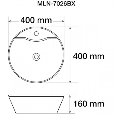 Раковина MELANA MLN-7026BX