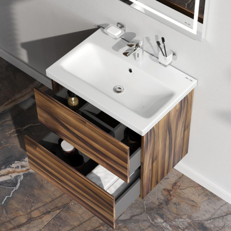 M90FHX0602HF Gem База под раковину AM.PM, подвесная, 60 см, 2 ящика, орех