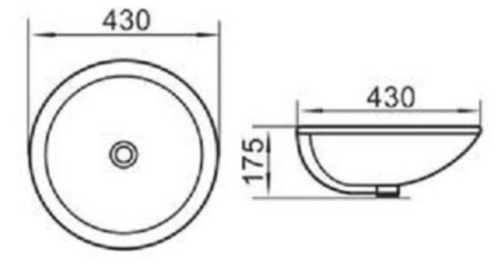 Умывальник накладной CeramaLux 848/1