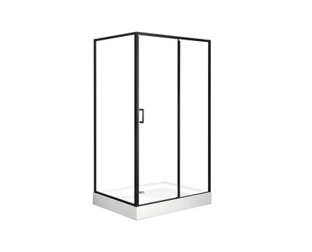 Душевой уголок Roxen Caspia 55060-120B-R 120x80 правый, прозрачное стекло/профиль черный