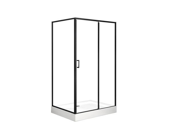 Душевой уголок Roxen Caspia 55060-120B-R 120x80 правый, прозрачное стекло/профиль черный