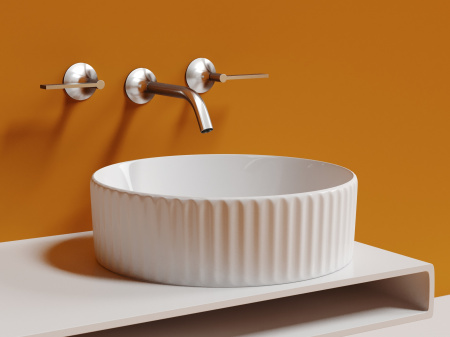 Умывальник чаша накладная круглая Ceramicanova Element 360*360*115мм, белый, CN6057