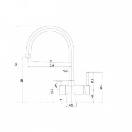 Смеситель для мойки ZorG SZR 7020