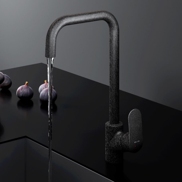 F8006022 Like, Смеситель для кухни AM.PM G-образный излив, черный