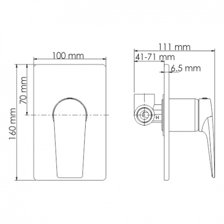 Смеситель для душа WasserKraft Aisch 5551