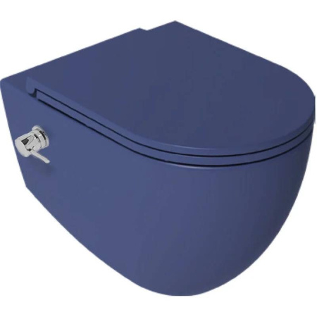 Унитаз подвесной безободковый ISVEA Infinity с функцией биде синий матовый 10NFS1005I-2Z