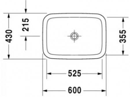 Раковина Duravit 0372600000 встраиваемый 60x43см