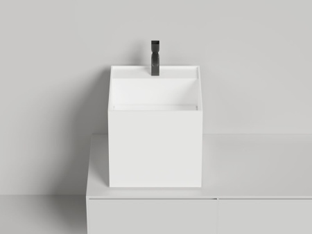 Раковина накладная Salini ARMONIA SQUARE TOP 03 без отверстия под смеситель, белый, 130523TM