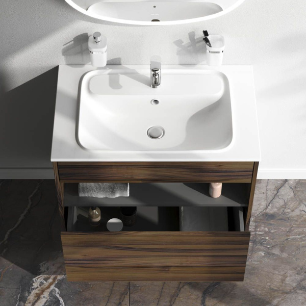 M8FFUX0801OF Func База под раковину AM.PM, 1 ящик (pull-out), 80 см, цвет дерево текстурир-ое