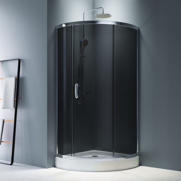 W83UG-315-090CG Like Solo Slide Душевое ограждение AM.PM 90x90x200, стекло тонированное, профиль хром