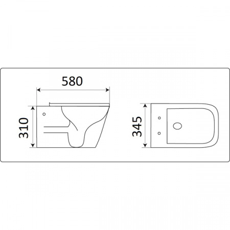 Унитаз подвесной CeramaLux B2310