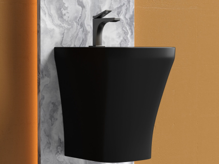 Раковина моноблок подвесная Ceramicanova DION, черный матовый, CN6067MB