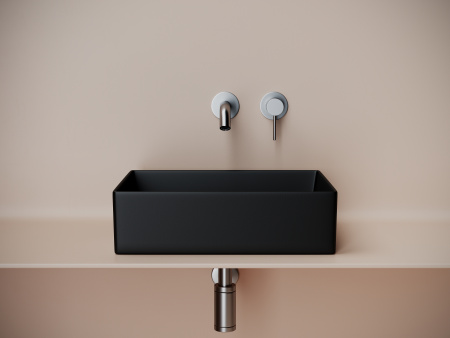 Раковина накладная прямоугольная Ceramicanova Element 361*471*130, черный матовый, CN6069MB