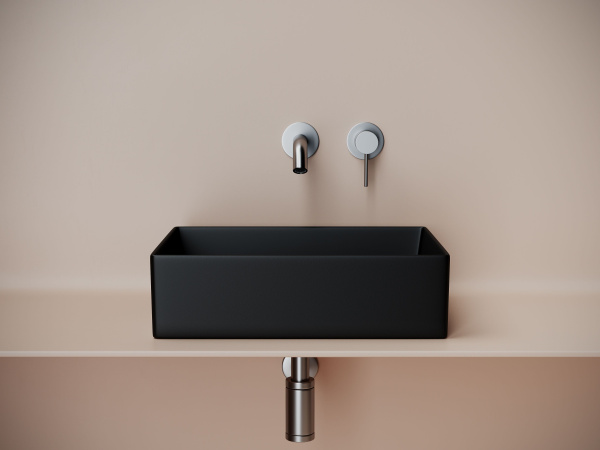 Раковина накладная прямоугольная Ceramicanova Element 361*471*130, черный матовый, CN6069MB