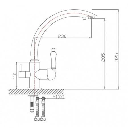 Смеситель для мойки ZorG ZR 314 YF-33