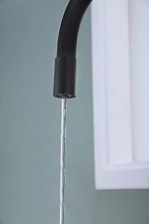 Смеситель для кухни Paulmark SALIX Sa213419-401, антрацит полностью