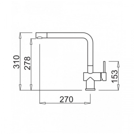 Смеситель для мойки Elleci Stream K96 Kera MKKSTR96