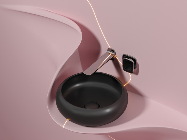 Умывальник чаша накладная круглая Ceramicanova Element 360*360*120мм, Черный матовый, CN6050MB