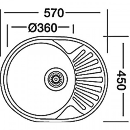 Кухонная мойка Kromevye Rondo EX 157 D