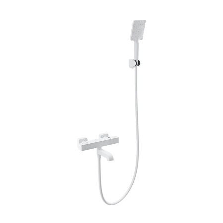 Смеситель для ванны с душем и термостатом WONZON & WOGHAND, Белый матовый (WW-B2026-A1-MW)