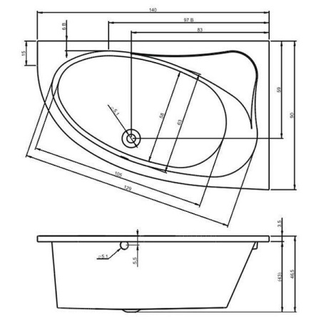 Ванна Riho Lyra 140 R