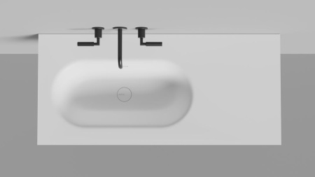 Раковина столешница Salini ONDA FLOW OVAL 72, белый, 14022042MN