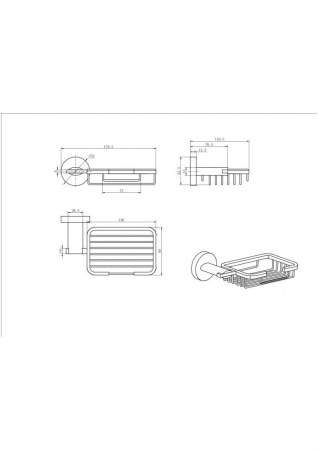 Мыльница CeramaLux Loft 53904