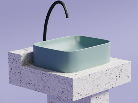 Умывальник чаша накладная прямоугольная Ceramicanova Element 505*380*150мм, зеленый матовый, CN6052MLG