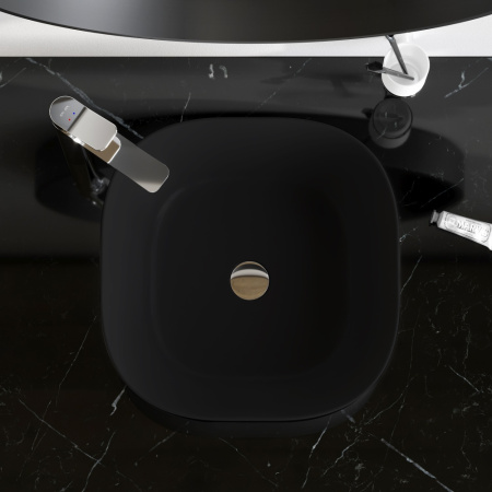 M8FWCC30430BM Func Раковина накладная AM.PM, квадрат, 43 см, цвет черный матовый