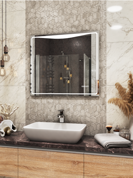 Зеркало VIGO Eva Media L 800, 80 см