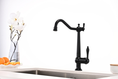 Смеситель для кухни Paulmark RETRO Re213226-401, антрацит