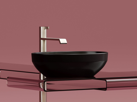 Умывальник чаша накладная овальная Ceramicanova Element 502*363*145мм, черный матовый, CN6056MB