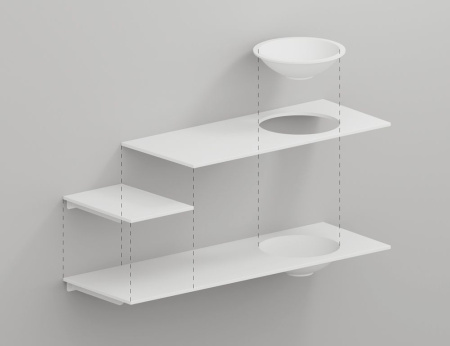 Столешница Salini Costa Plus, белый, 200221MN