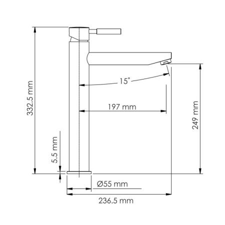 Смеситель для раковины Wasserkraft Gollach 3303H