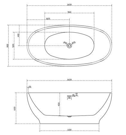 Акриловая ванна ABBER AB9207 белая