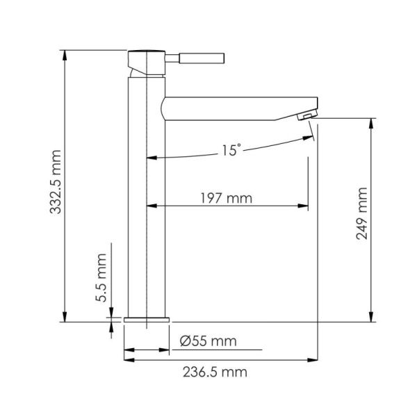 Смеситель для раковины Wasserkraft Gollach 3303H