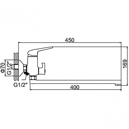 Смеситель для ванны Ledeme H48C L2248C