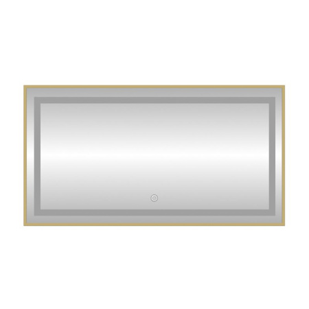 Зеркало с подсветкой LED Fixsen FX-2100G прямоугольное 100х80 см, золотой сатин