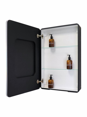 Зеркало-шкаф Reflexion Black LED 560х850 RF2001BL