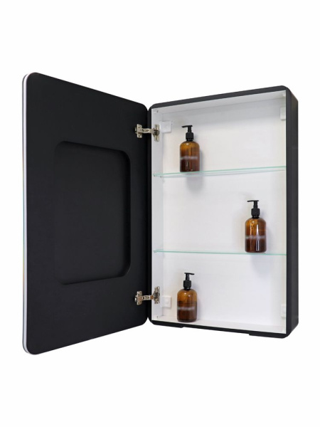 Зеркало-шкаф Reflexion Black LED 560х850 RF2001BL